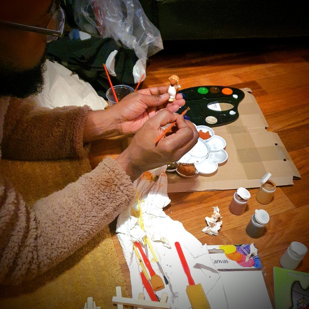 Dad Decorating Angel